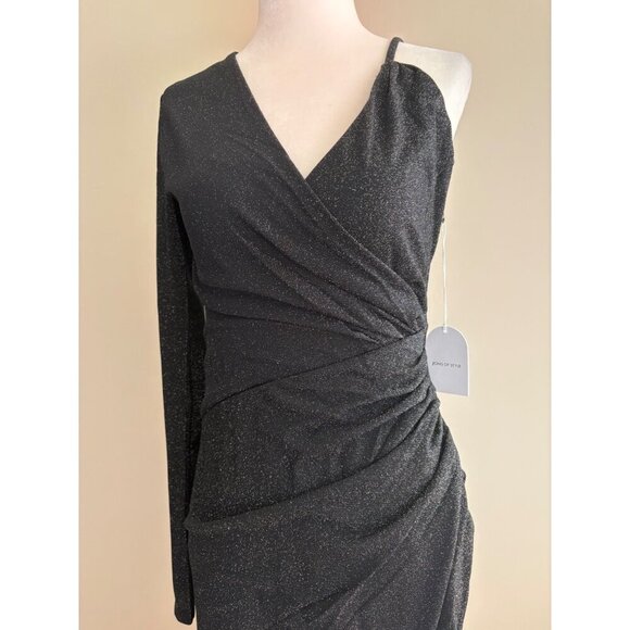 REVOLVE Song of Style NWT Wilbur Midi Dress in Black Metallic Size XS - Picture 5 of 12